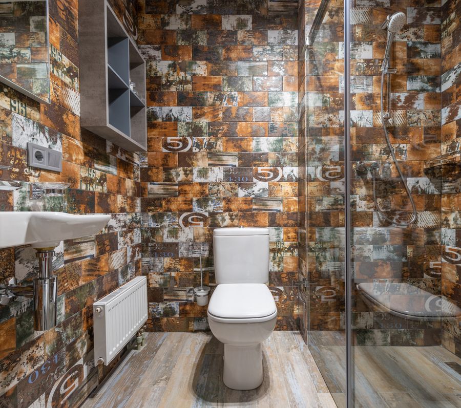 Modern bathroom with toilet in a Prescott, AZ home